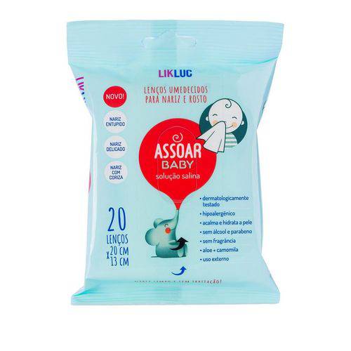 Assoar Baby - Lenços Umedecidos com Solução Salina - Likluc