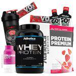 Atletica Nutrition - Whey Protein Isolado Concentrado+Colageno+ Copo Coqueteleira Shaker