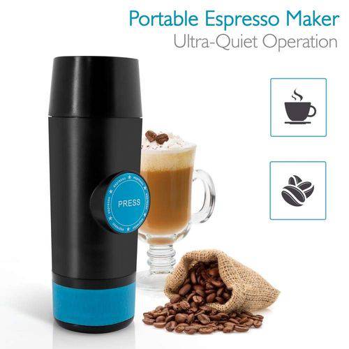 Atualizado Portable Electric Espresso, 2 em 1 Cápsula Opção Espresso & Moedor Fácil Recarregável Tan