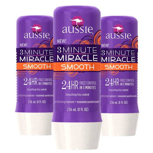 Aussie 3 Minute Miracle Smooth – Kit de Máscara de Hidratação
