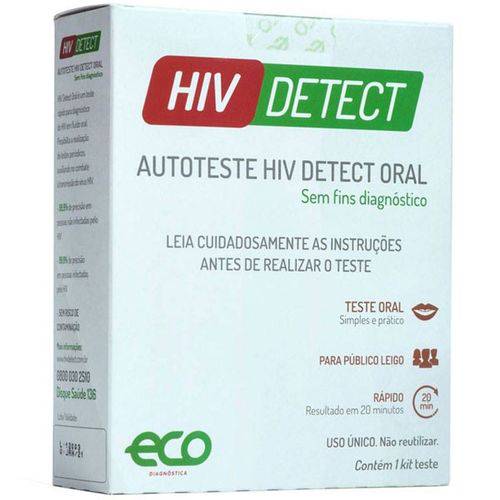 Auto Teste Hiv Detect Oral Hiv1 e Hiv2