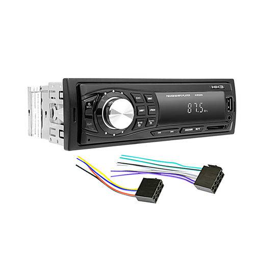 Autorrádio KX3 KR500 MP3 e FM com Entrada USB Auxiliar e SD
