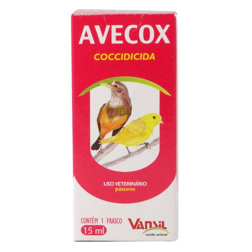 Avecox 15ml Anti- Coccídeo para Pássaros Vansil