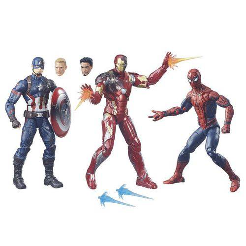 Avengers Capitão América Legends com 3 Figuras