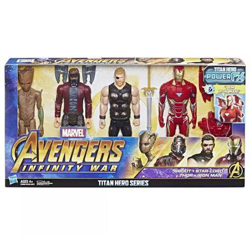Avengers Figura Titan Pack com 4 Bonecos - E2909 - Hasbro