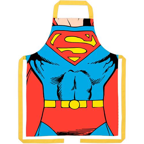 Avental Algodao DC Superman Body Fundo Vermelho - Urban