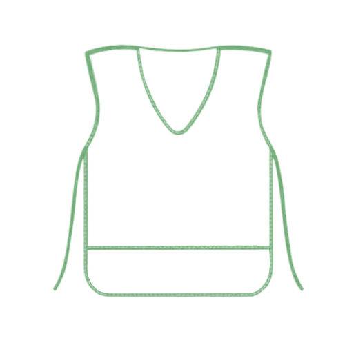 Avental Plástico Escolar Borda Verde Kit
