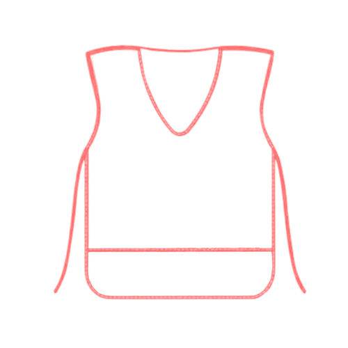 Avental Plástico Escolar Borda Vermelha Kit