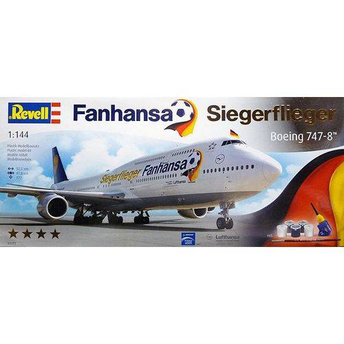 Aviao Boeing 747-800 - C/Tintas, Pinceis e Cola - REVELL ALEMA
