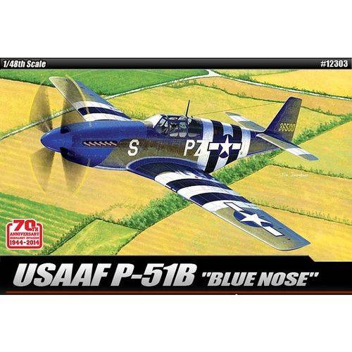 Aviao P-51B Mustang - 1944 - D-day 70th Anniversary - BLUE - ACADEMY