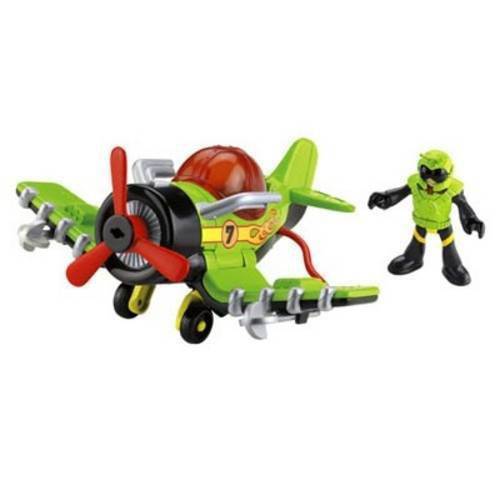 Avião Sky Racer Verde Preto Imaginext Fisher Price - Mattel