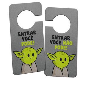 Aviso de Porta Mestre Yoda Star Wars