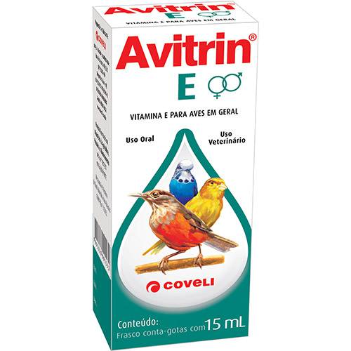 Avitrin Vitamina e P/ Pássaros e Aves Ornamentais - Avitrin