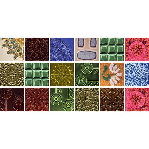 Azulejo Adesivo Nacional - Gerbera 1507 - Kit com 18 Peças para Cozinha e Balcão