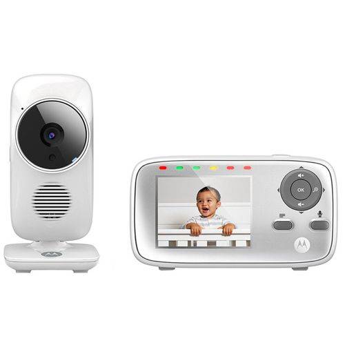 Baba Eletrônica Motorola Vídeo Baby Monitor Tela 2.8'' MBP483 Branco D.
