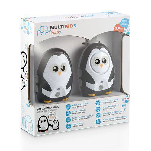 Baba Eletrônica Pinguim Áudio Digital Multikids Multilaser MUL-555