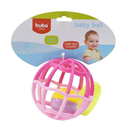 Baby Ball Luz e Som Buba Baby Rosa 6m+ - 5848