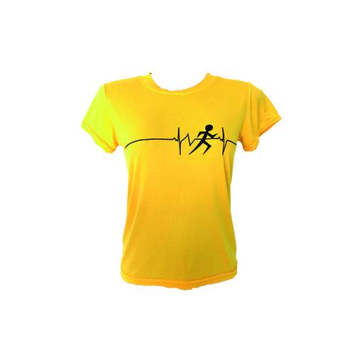 Camiseta DryFit Coolshirt Cardiograma Amarelo Xg