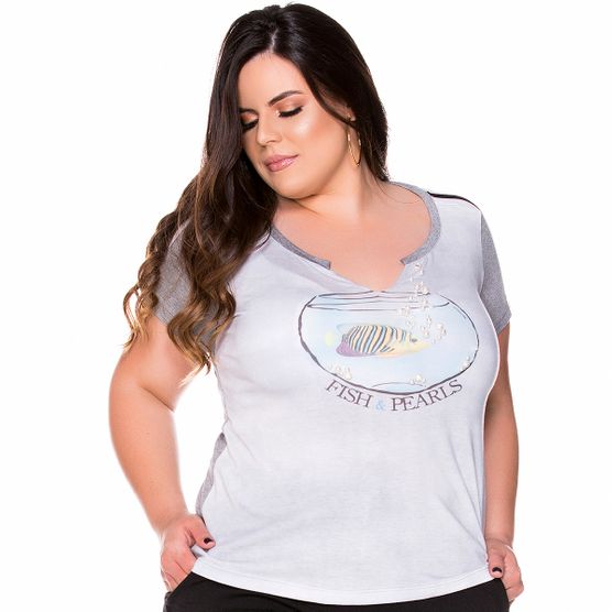 Baby Look Fish & Pearls Plus Size G