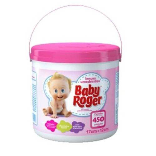 Baby Roger Balde Rosa Lenços Umedecidos C/450