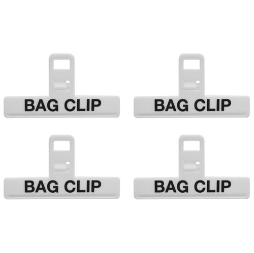 Bag Clip Clipes Multiuso C/4 Branco/preto