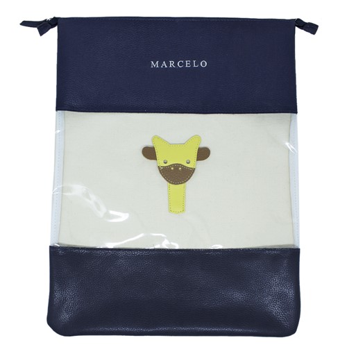 Bag Looks Little Giraffe Marinho Liso