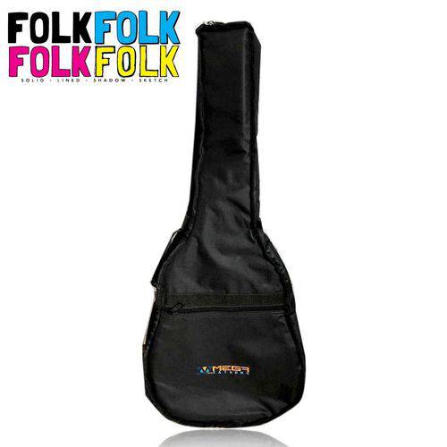Bag Luxo Acolchoada para Violão Folk Mochila