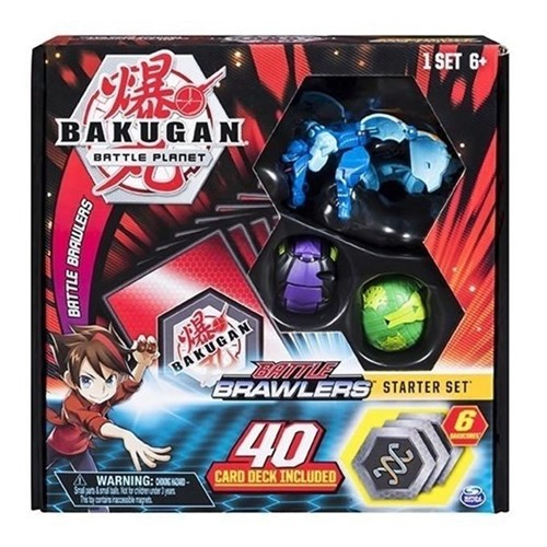 Bakugan - Conjunto Figuras de Batalha e Cards - Aquos Garganoid - Sunny - SUNNY