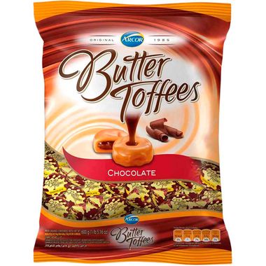 Bala Arcor Butter Toffees Chocolate 600g