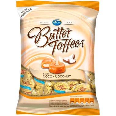 Bala Arcor Butter Toffees Coco 600g