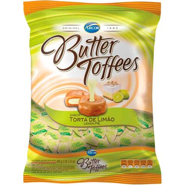 Bala Arcor Butter Toffees Limão 600g