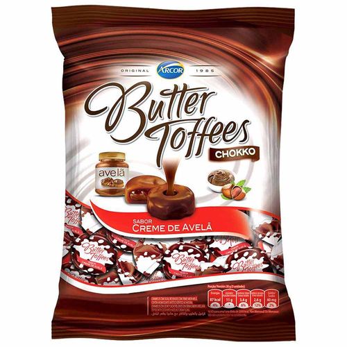 Bala Butter Toffees Chokko Creme de Avelã 600g Arcor 1006014