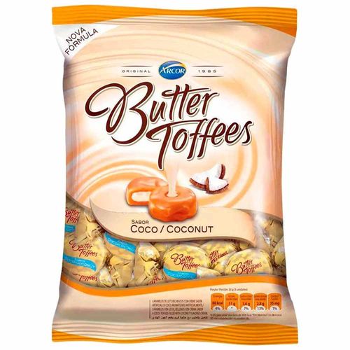 Bala Butter Toffees Coco 600g Arcor 10394
