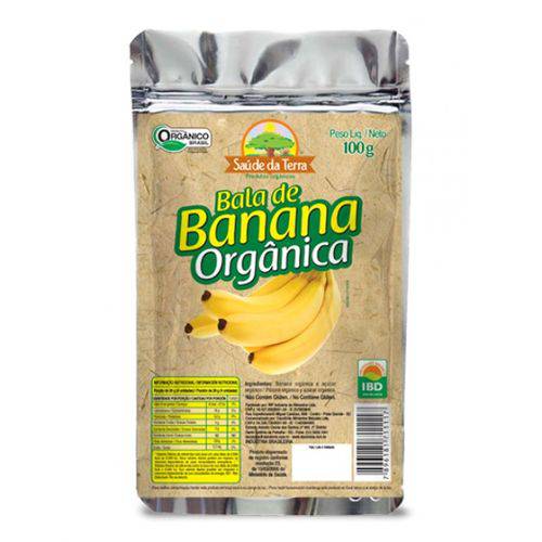 Bala de Banana Orgânica 100g DaColônia Saúde da Terra