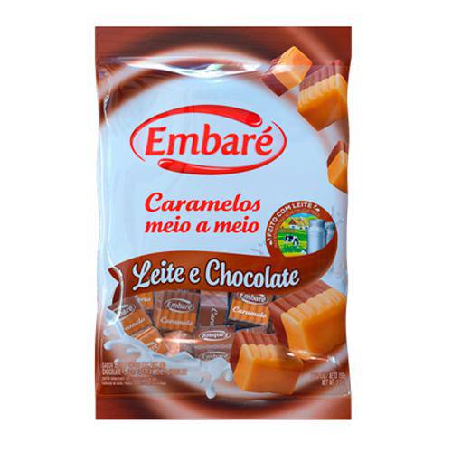 Bala de Caramelo Leite Chocolate 150g - Embare