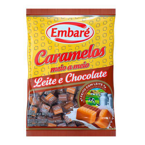 Bala de Caramelo Leite Chocolate 840g - Embaré