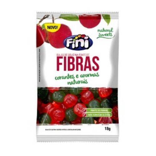 Bala de Gelatina Natural Sweets com Fibras - 18g - Fini