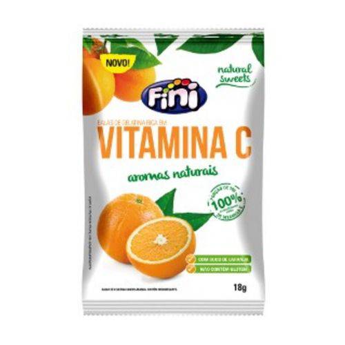 Bala de Gelatina Natural Sweets com Vitamina C - 18g - Fini