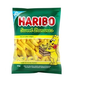 Bala de Gelatina Sweet Sabor Banana Haribo 100g