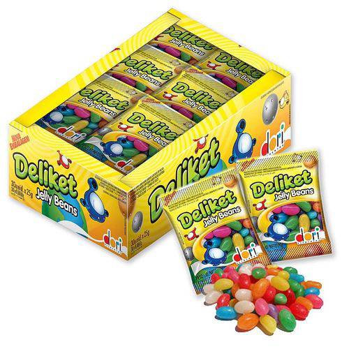 Bala de Goma Jelly Beans Deliket (30 X 20 G)