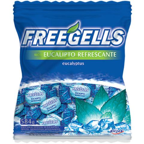 Bala Dura Eucalipto Refrescante Freegells 584g - Riclan