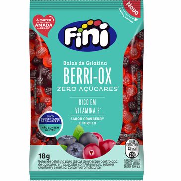 Bala Fini Natural Sweets Berriox com 18g