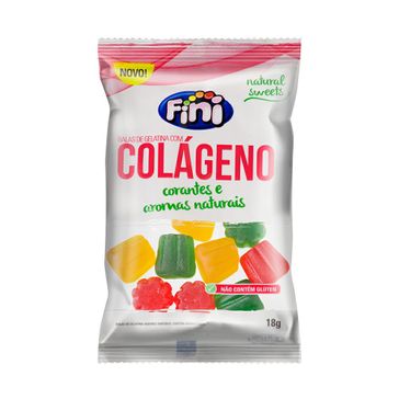 Bala Fini Natural Sweets Colageno com 18g