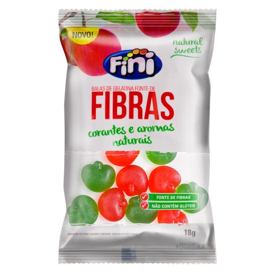 Bala Fini Natural Sweets Fibras 18g