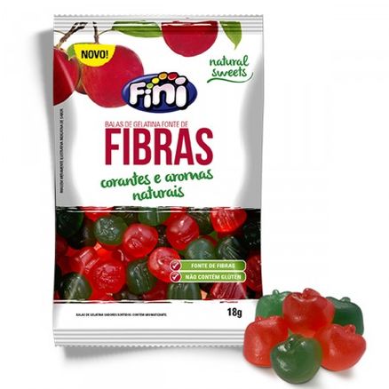Bala Fini Natural Sweets Gelatina Fibras 18g