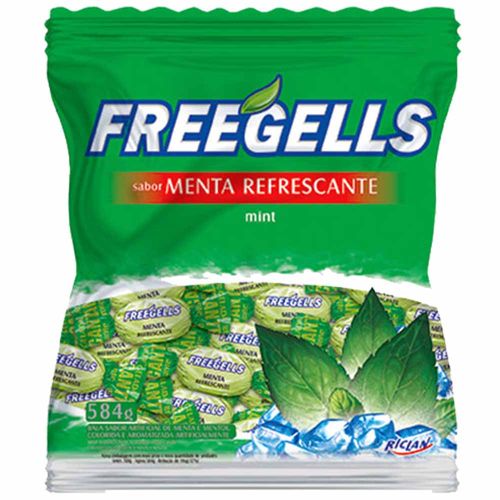 Bala Freegells Menta Refrescante 584g Riclan 1014669