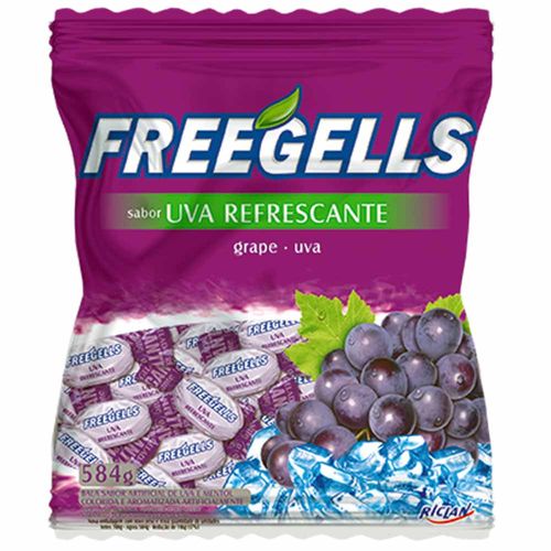 Bala Freegells Uva Refrescante 584g Riclan 1014353