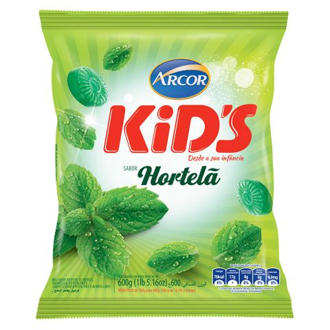 Bala Hortelã Kids 600g - Arcor