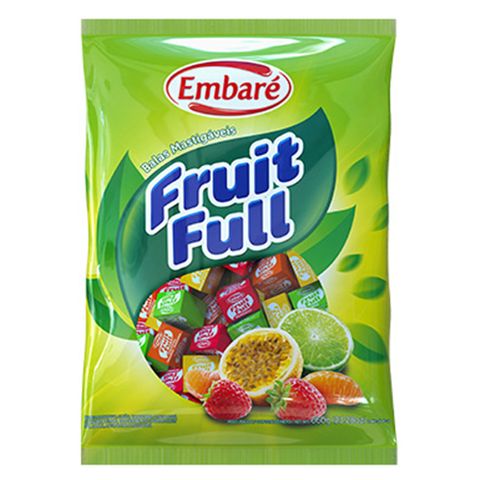 Bala Mastigável Fruit Full Frutas 660g - Embaré