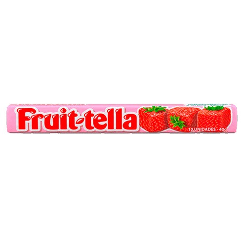 Bala Mastigavel Fruit-Tella Morango 10 Unidades 40g
